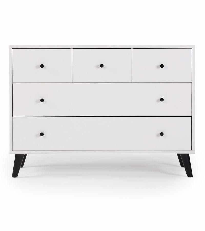 Austin 5 Drawer Dresser - Modern Wooden Chest of Drawers for Bedroom Storage | Perfect for Organizing Clothes, Linens & Accessories in Home, Dorm or Nursery