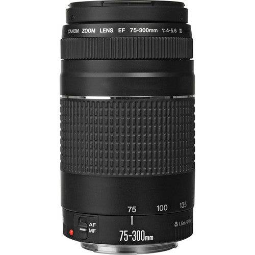 Canon EF 75-300mm f/4-5.6 III Telephoto Zoom Lens with 58mm UV Filter & Lens Hood - Perfect for Wildlife, Sports Photography and Travel Adventures