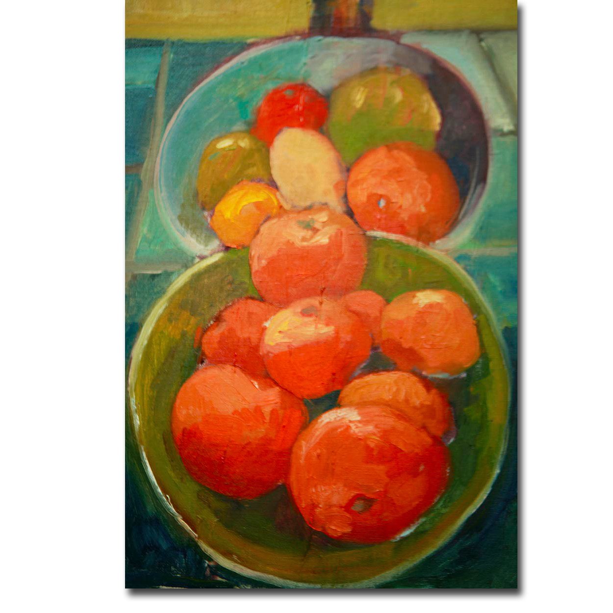 Eddie Barbini Premium Oversized Fruit Bowls Canvas Art Print - 45x30 Inch Gallery-Wrapped Giclee Wall Decor (Ready to Hang) - Perfect for Kitchen, Dining Room & Farmhouse Decor