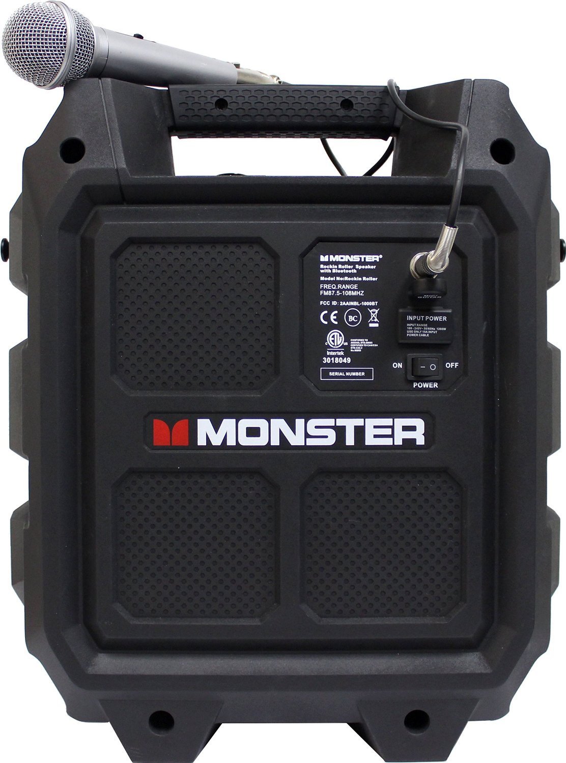 Monster RRMINI Rockin' Roller Mini FM Radio Bluetooth Wireless Speaker (Renewed) - Portable Outdoor Speaker for Beach, Pool Party & Travel