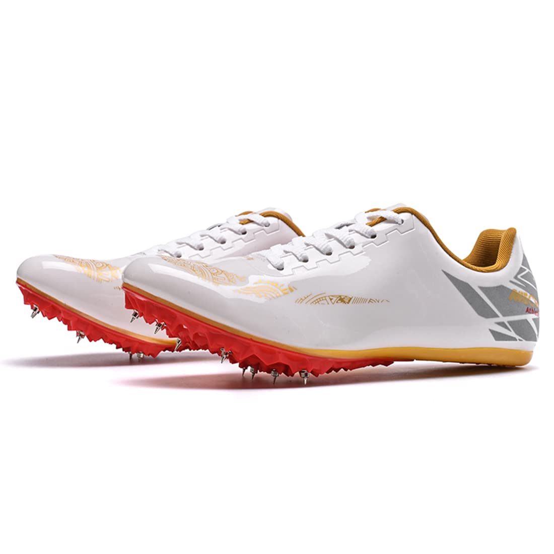 YDVXBE Men's Track Spikes Running Shoes - Professional Sprint & Jump Athletic Shoes for Boys & Men - Lightweight Racing Sneakers for Track & Field, Distance Running, Training & Competition
