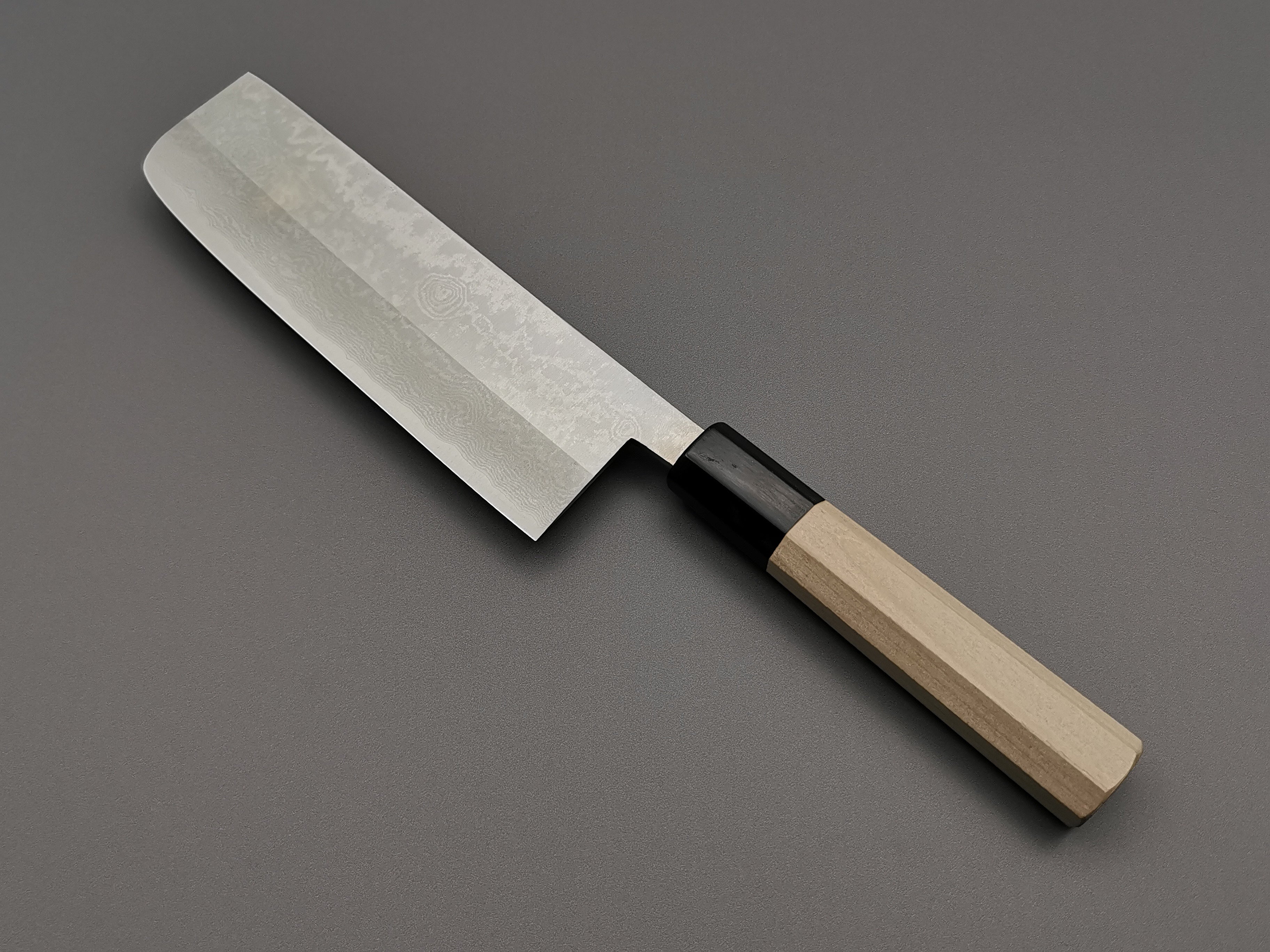 Premium Sakai Kikumori Ginsan Damascus Nakiri Knife - Japanese Handcrafted Chef Knife for Slicing, Dicing & Chopping Vegetables - Perfect for Home Cooks & Professional Chefs