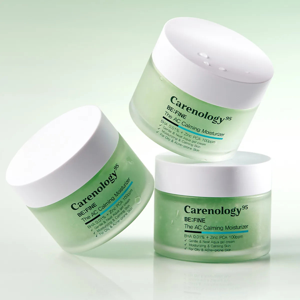 Carenology95 Be:Fine The AC Calming Moisturizer 55g - Soothing Hydration for Acne-Prone Skin | Daily Skincare for Sensitive & Oily Skin Types