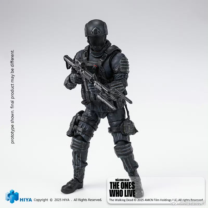 Pre Order 1/18 Hiya 4-Inch CRM Soldier Action Figure - The Walking Dead: The Ones Who Lived Collectible Mini Series | Perfect for Display, Diorama Scenes & TV Show Fans