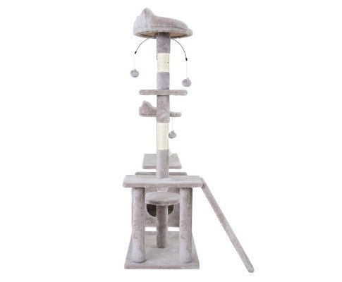 Premium Cat Tree Playhouse Tower Condo with Scratching Posts - 53 Inch Tall for Large Cats - Multi-Level Climbing & Nap Space for Indoor Kittens - Perfect for Home, Office & Pet-Friendly Spaces