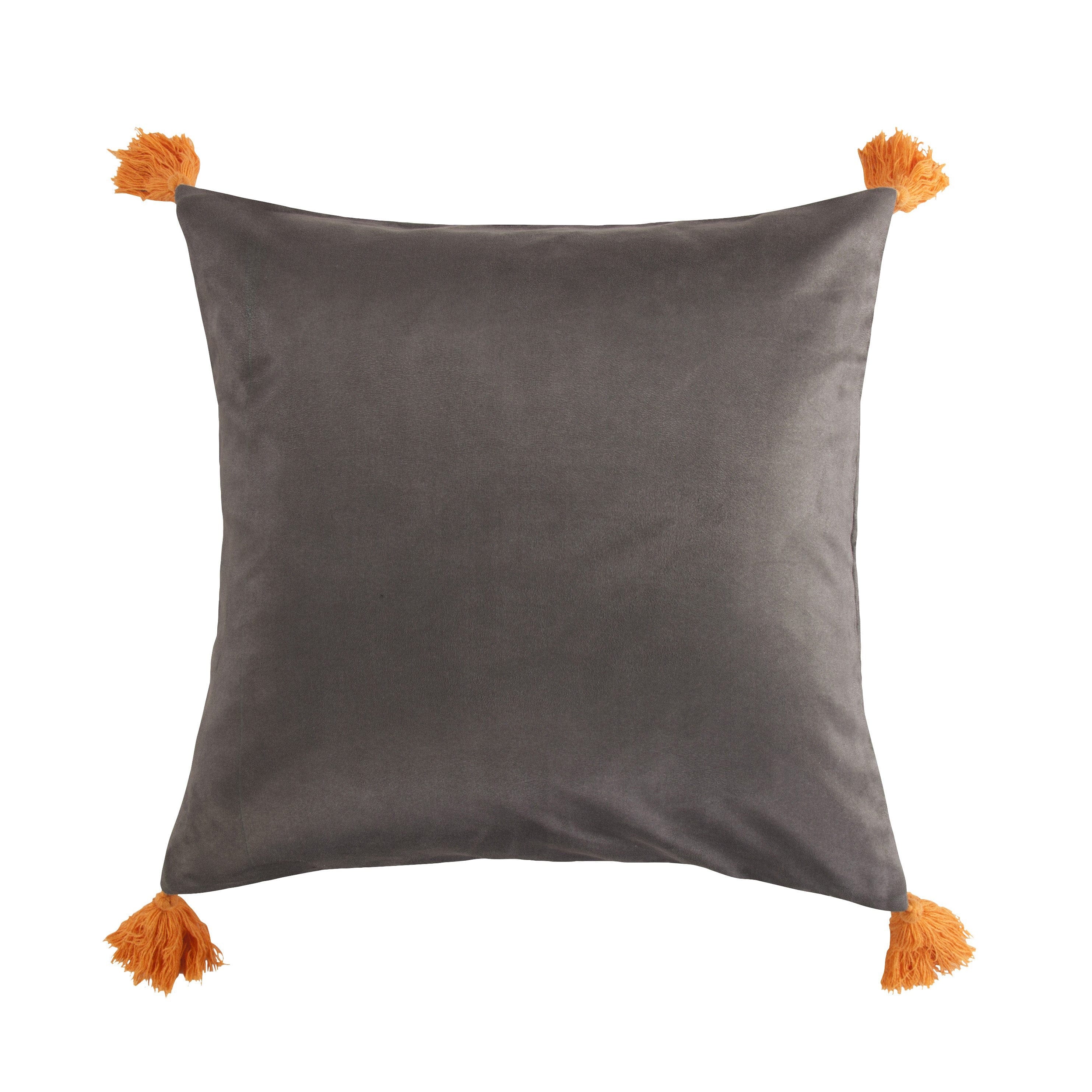 Aria Square Pillow with 4 Tassels - Decorative Throw Pillow for Sofa, Bed & Couch - Soft Home Decor Accent for Living Room, Bedroom & Nursery