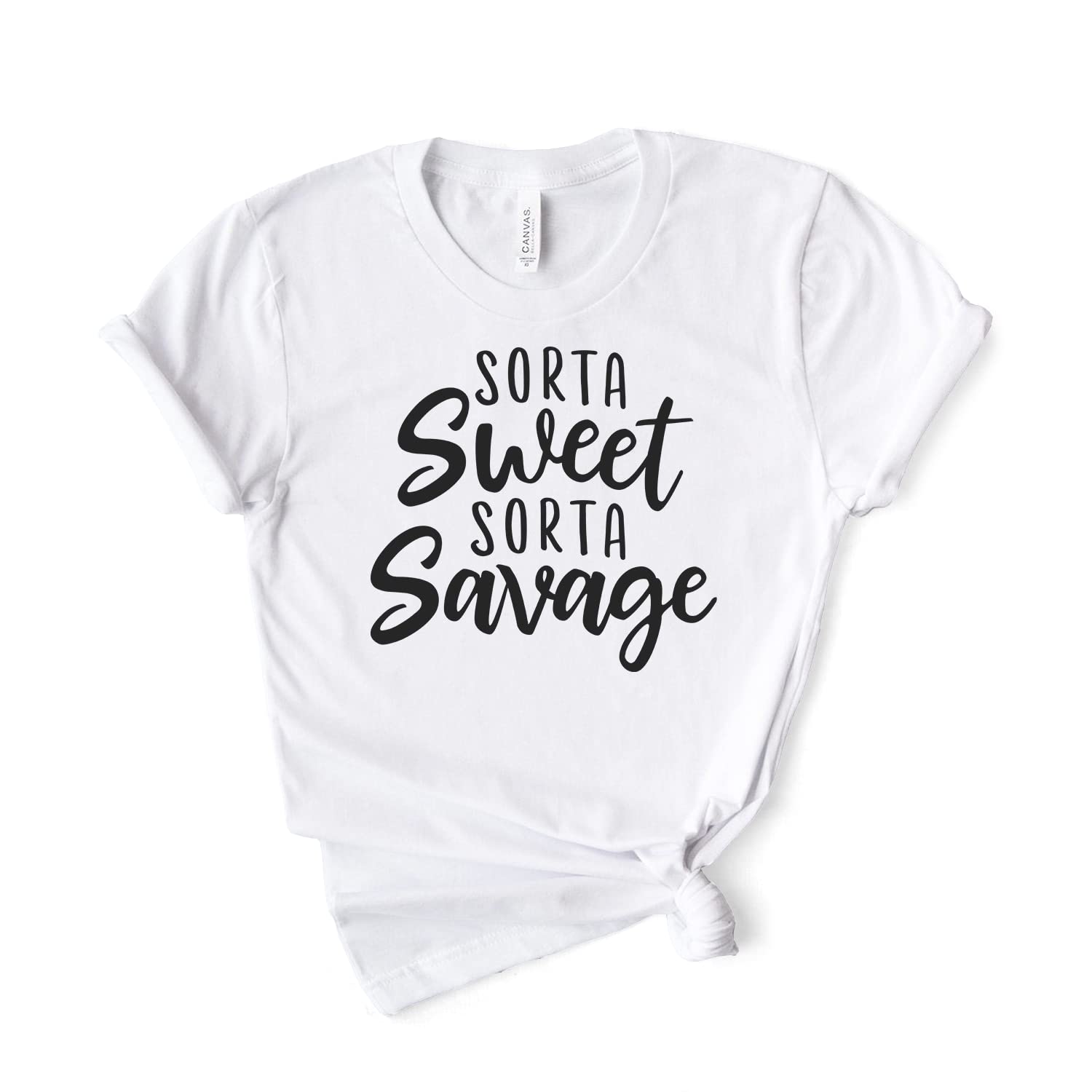 Savage Shirt - Sorta Sweet Sorta Savage Unisex Tee - Softstyle Gangster Hood Girl T-Shirt for Streetwear & Urban Fashion | Perfect for Casual Wear, Concerts, and Everyday Outfits