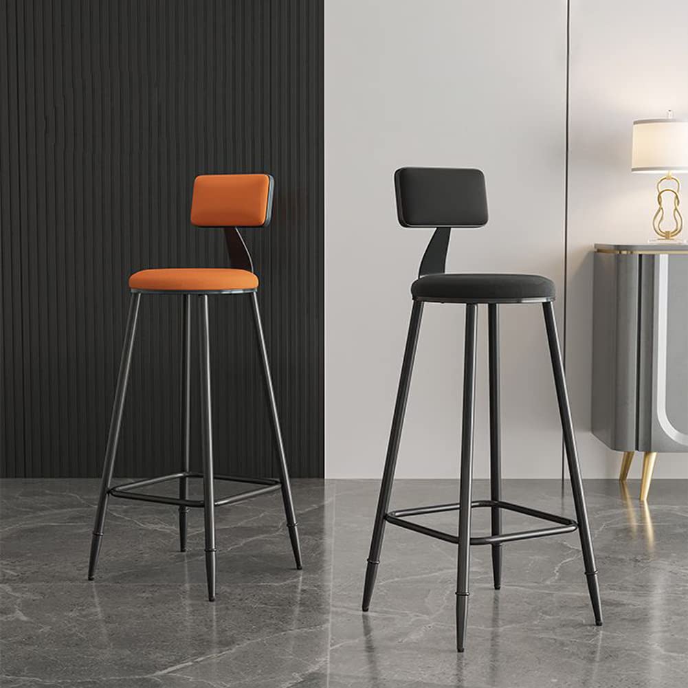 KWOKING Scandinavian Modern Iron Bar Stool Set of 2 - 26