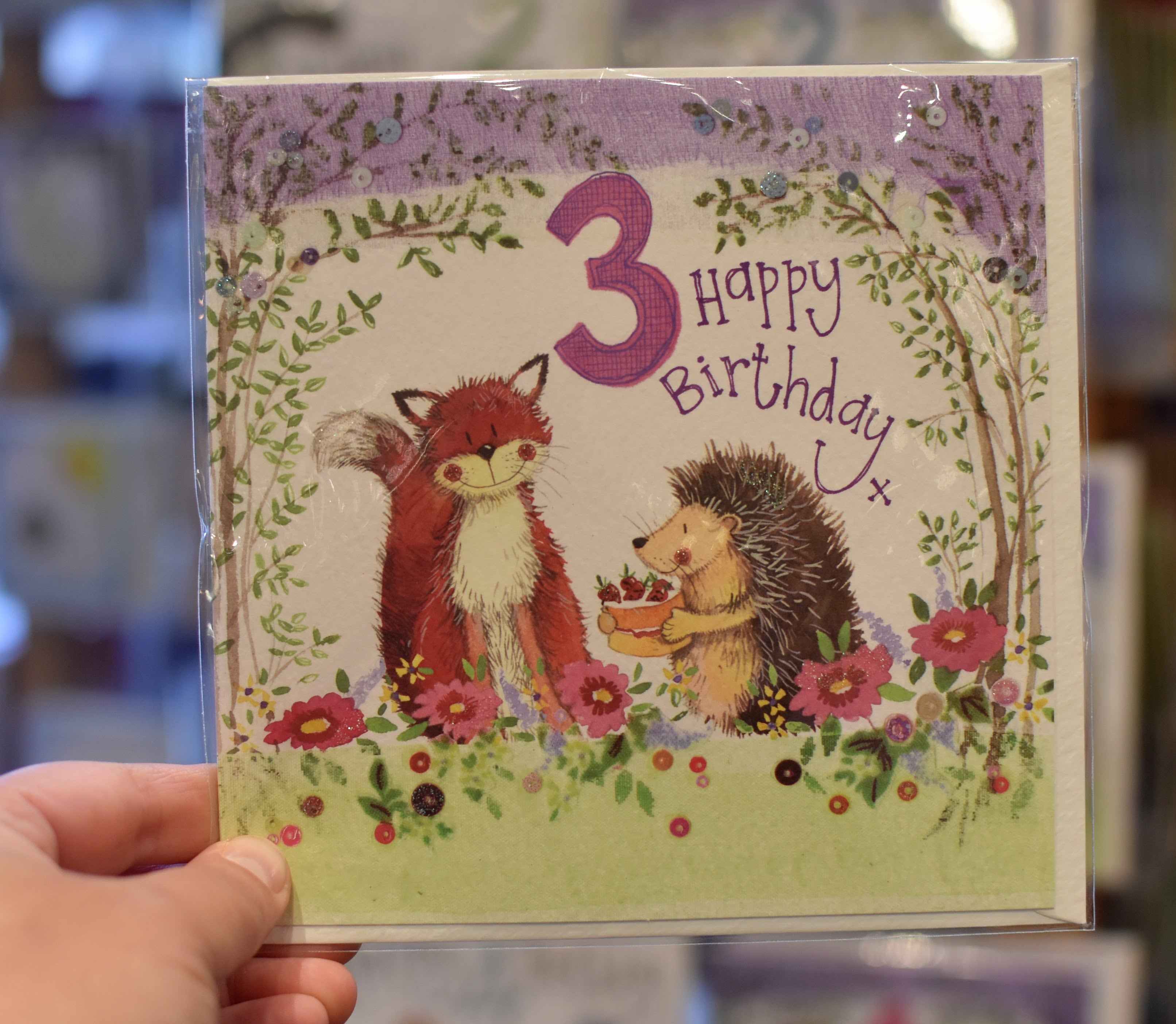 Alex Clark Greeting Card - Woodland Themed Birthday Card for 3 Year Olds | Perfect for Kids' Birthday Parties & Celebrations