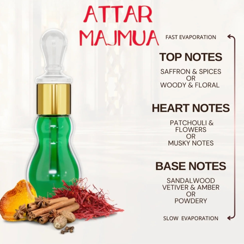 10ml Original Majmua 96 | Pure Traditional Signature Blend | Premium Attar Oil for Aromatherapy, Meditation & Spiritual Practices | Long-Lasting Fragrance Oil for Personal & Home Use