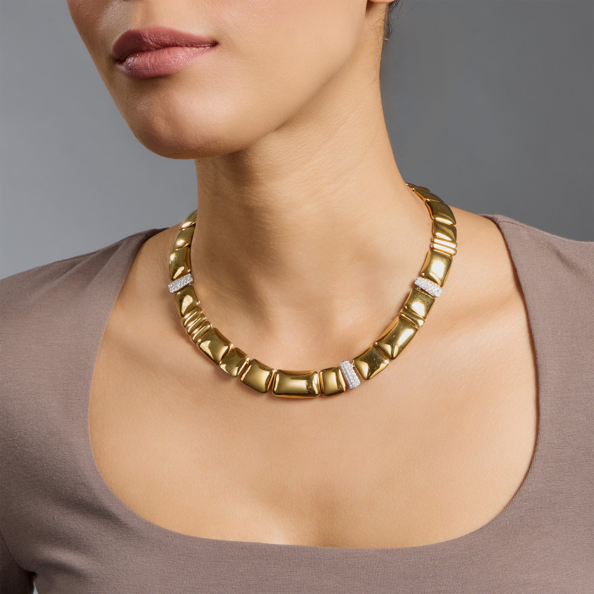 Angela Cummings for Tiffany & Co. 18K Gold Asymmetrical Necklace - Elegant Statement Jewelry for Women, Perfect for Weddings, Parties & Special Occasions
