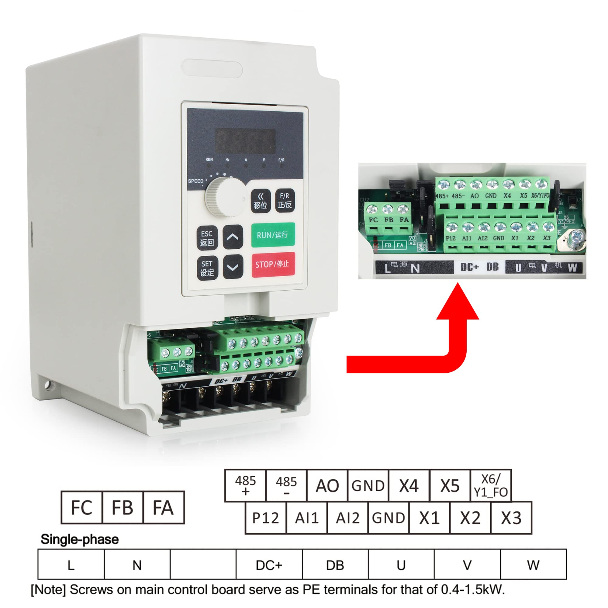 2.2KW VFD Variable Frequency Drive 110V Single to 3 Phase Converter - CNC Spindle Motor Controller for Router, Engraver & Milling Machine | Perfect for Woodworking, Metal Cutting & Industrial Automation