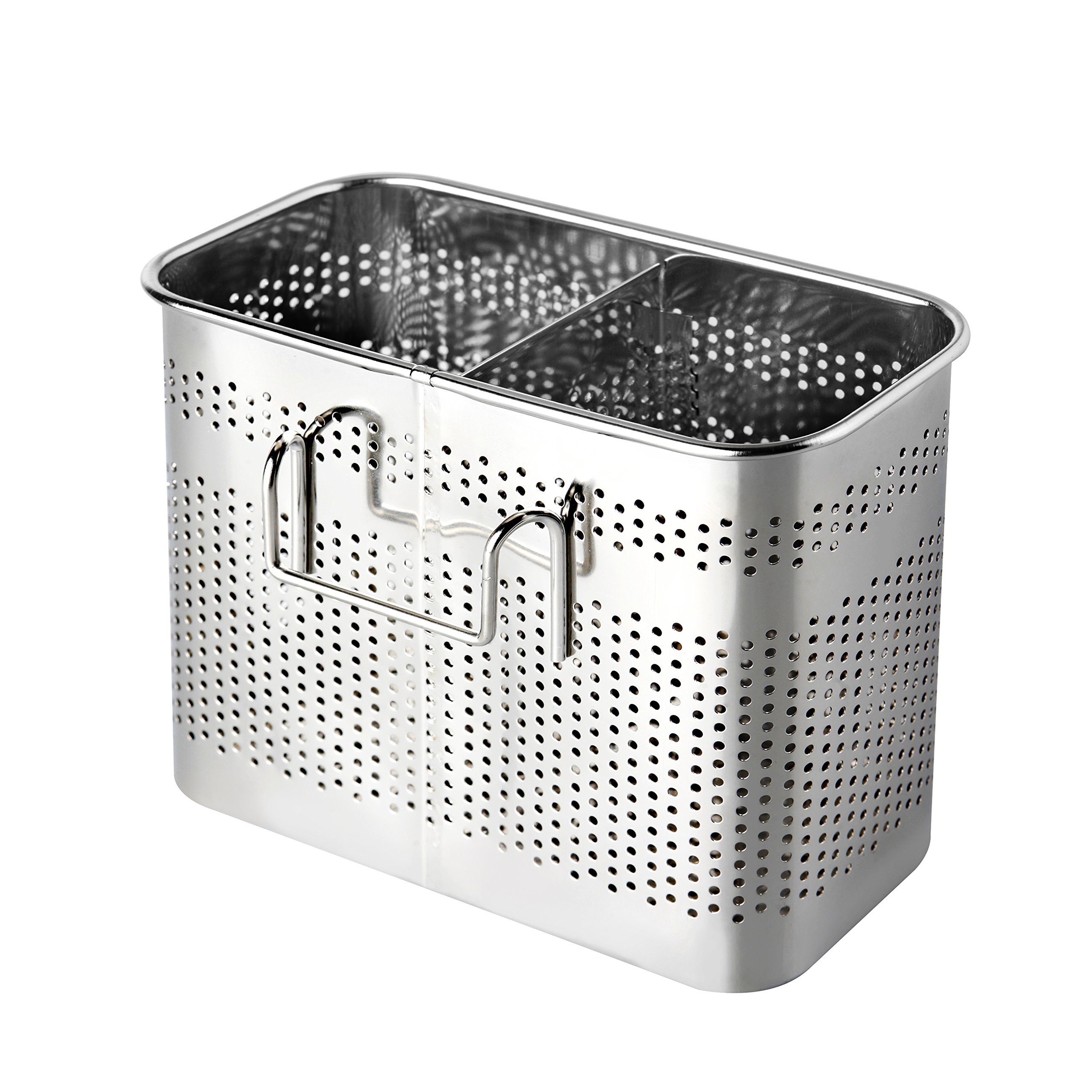 Premium Stainless Steel Cutlery & Chopsticks Holder - Medium Square Kitchen Utensil Organizer for Drawer or Countertop | Dishwasher Safe | Perfect for Asian Dining, Restaurant, or Home Kitchen Organization