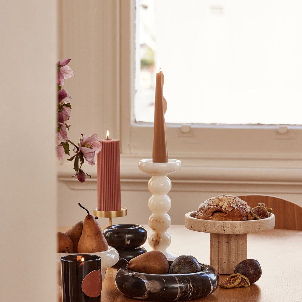 BLACK BLAZE Seaweed Pillar Candle - Natural Toffee Scented Soy Wax Candle for Home Decor, Relaxation & Aromatherapy | Perfect for Living Rooms, Bedrooms, Spa & Meditation Spaces