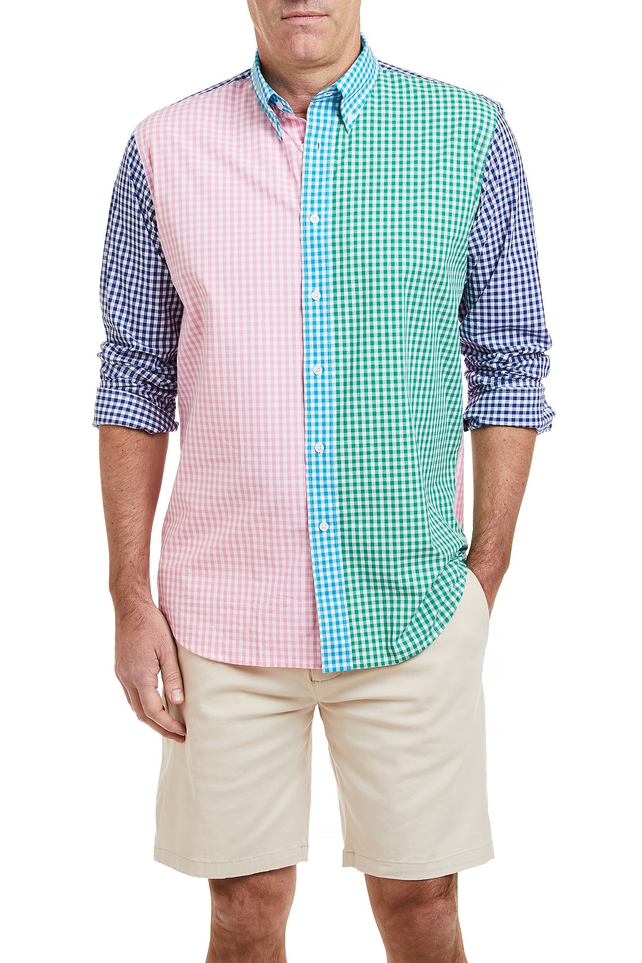 Stylish Chase Shirt Party Gingham Panel Top for Women - Perfect for Summer Parties, Beach Outings & Casual Wear