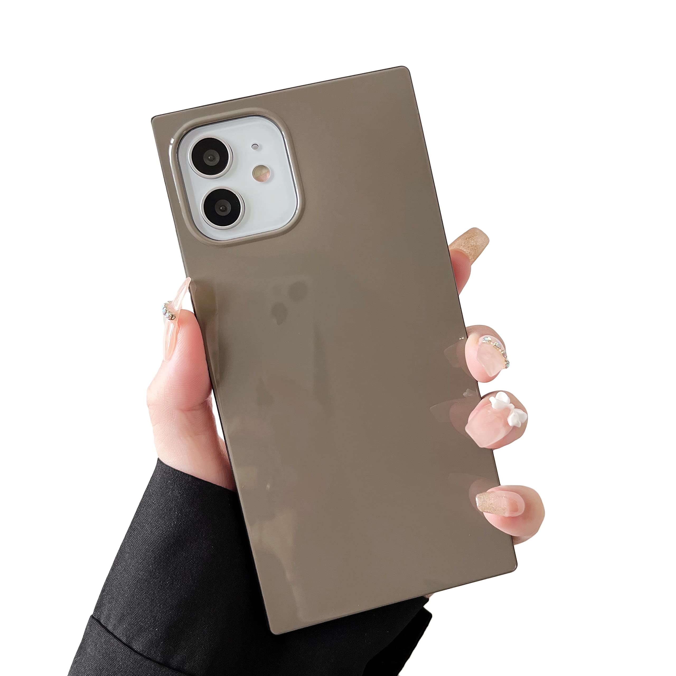Premium Cocomii Square iPhone 13 Mini Case - Slim Lightweight Glossy Cover with Luxury Aesthetic - Compatible with Apple iPhone 13 Mini (Elephant Gray) - Perfect for Work, Travel & Everyday Protection