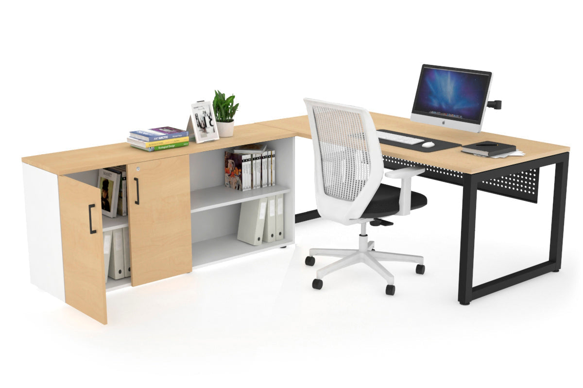Quadro Loop Executive Office Chair - Black Frame [1800L x 700W] - Ergonomic Desk Chair for Home & Office Workspace