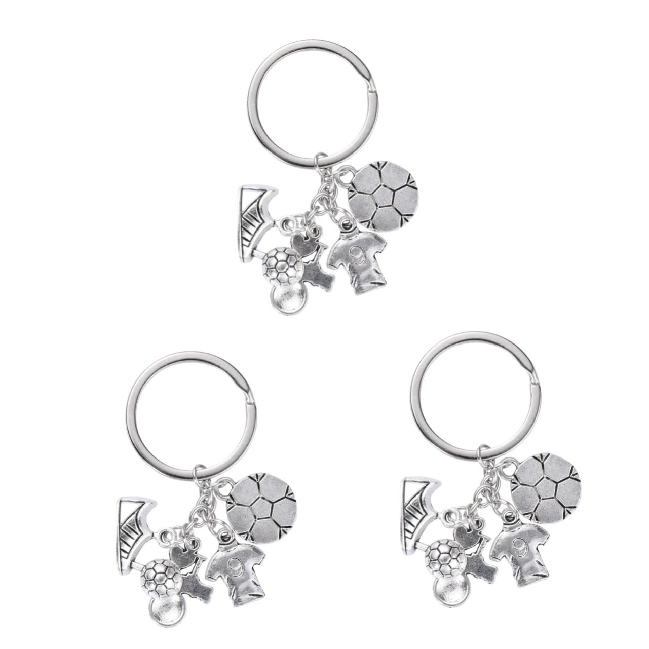 Balacoo 3 Pcs Alloy Soccer Keychains - Unique Sports Keychains for Boys, Girls, Soccer Teams & Coaches - Perfect for Gifts, Team Spirit & Fan Accessories