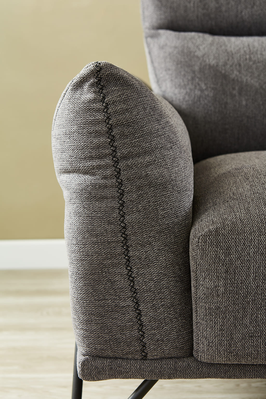 Jeff Sofa 94.5 Inches - Modern 3-Seater Couch for Living Room, Lounge & Home Theater - Soft Fabric Upholstery with Sturdy Wooden Frame