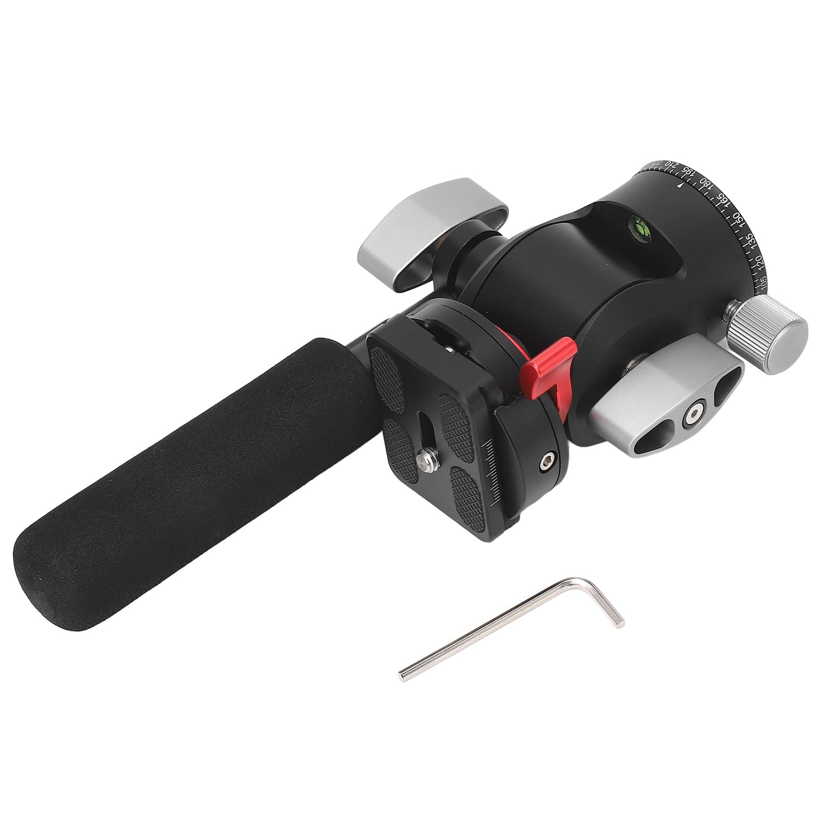 Professional Aluminum Camera Fluid Tripod Head with Wrench - Smooth Pan & Tilt Motion for DSLR, Mirrorless Cameras - Perfect for Filmmaking, Photography, Vlogging & Travel Videography