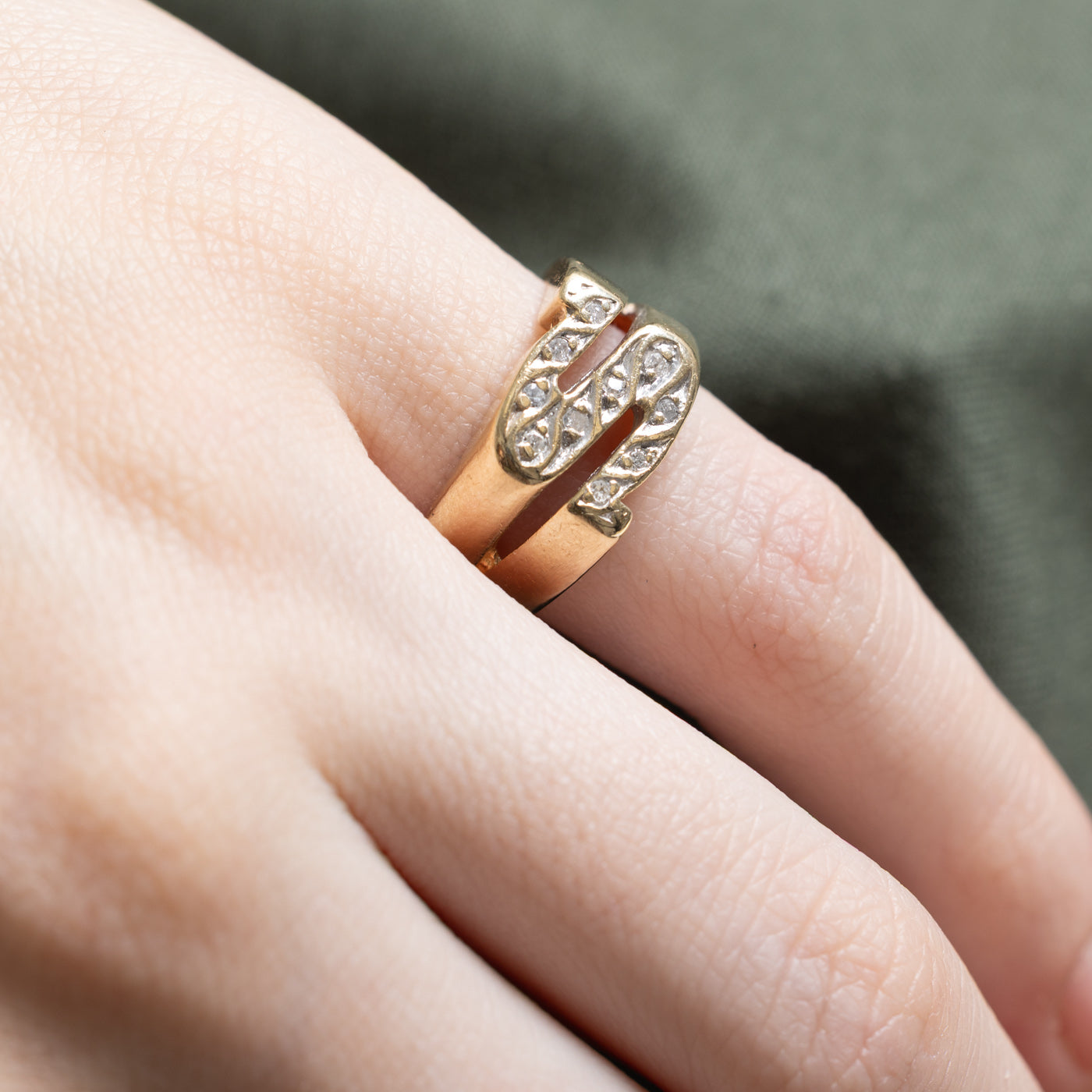 Diamond 'S' Initial Ring - 0.035ctw Genuine Diamond, Size 4.5 - Perfect for Birthdays, Anniversaries & Personalized Gifts
