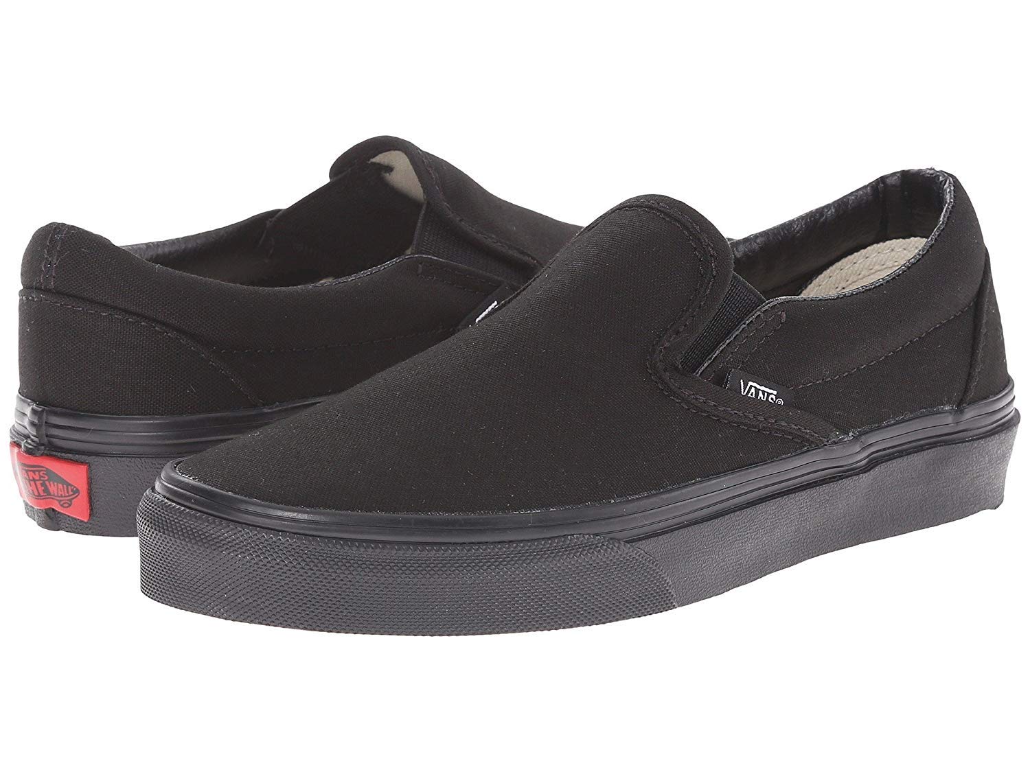 Vans Classic Slip-On Sneakers for Men & Women - Black/Black | Comfortable Casual Shoes for Walking, Skateboarding & Everyday Wear