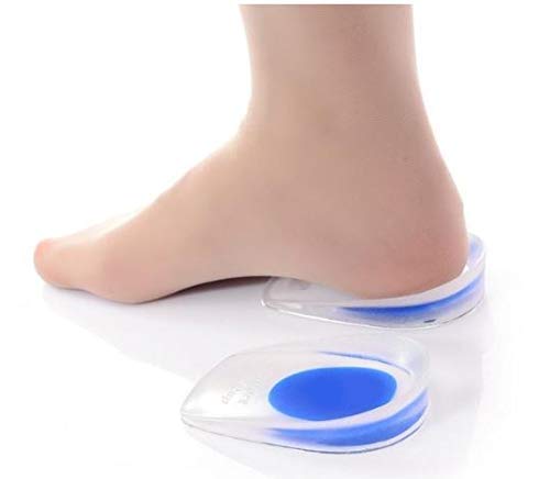 SPAREQUE Gel Heel Cups for Plantar Fasciitis Relief - Silicone Heel Pads for Heel Pain, Bone Spurs & Achilles Tendon Support - Shock Absorbing Cushions for Running, Walking & Standing All Day - Podiatrist Recommended Foot Care Solution