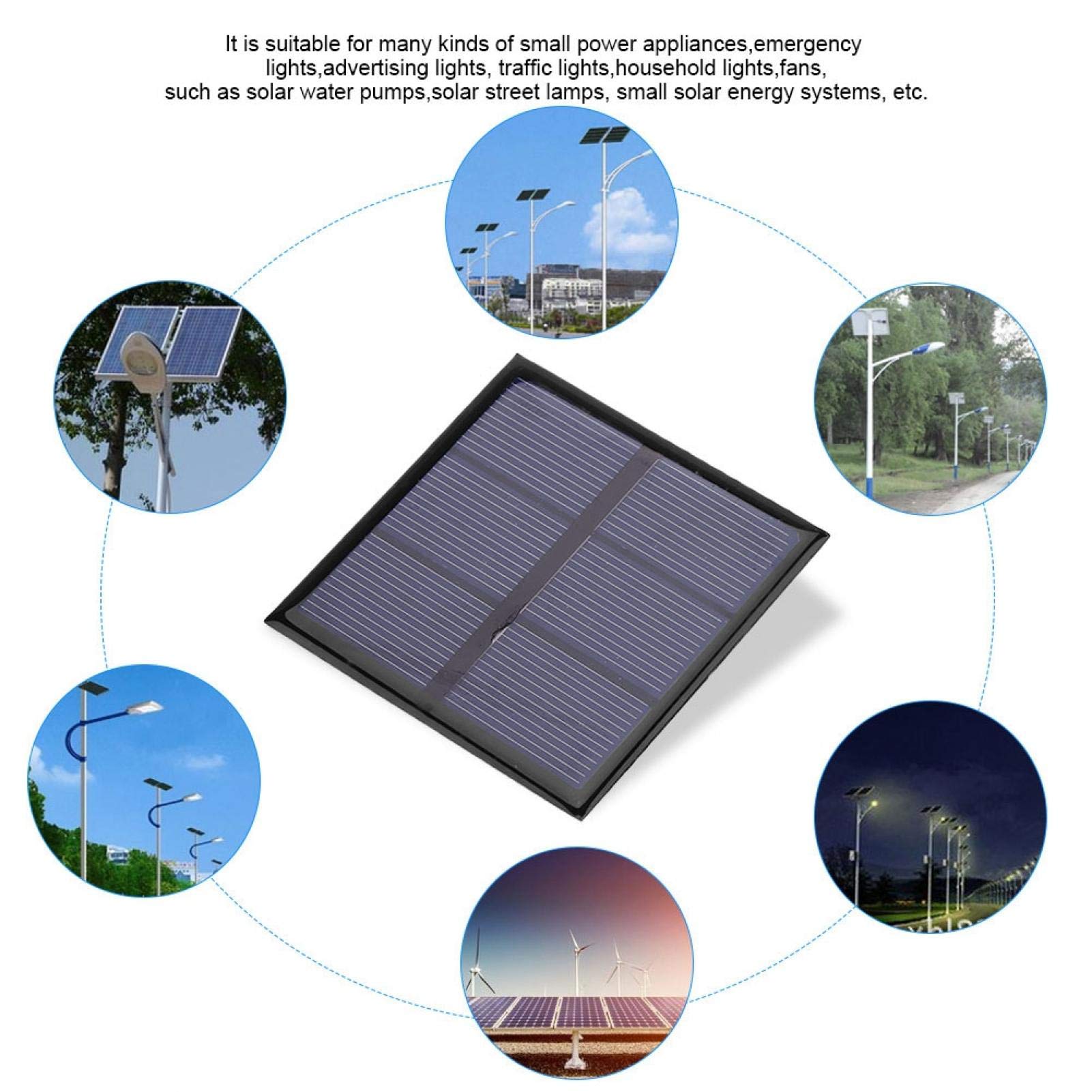 Mini Solar Panel 0.7W 1.5V - Portable Polysilicon Solar Charger Module with Wires for DIY Projects, Solar Lights & 1.2V Battery Charging (70x70mm) - Perfect for Outdoor, Camping & Emergency Power Supply