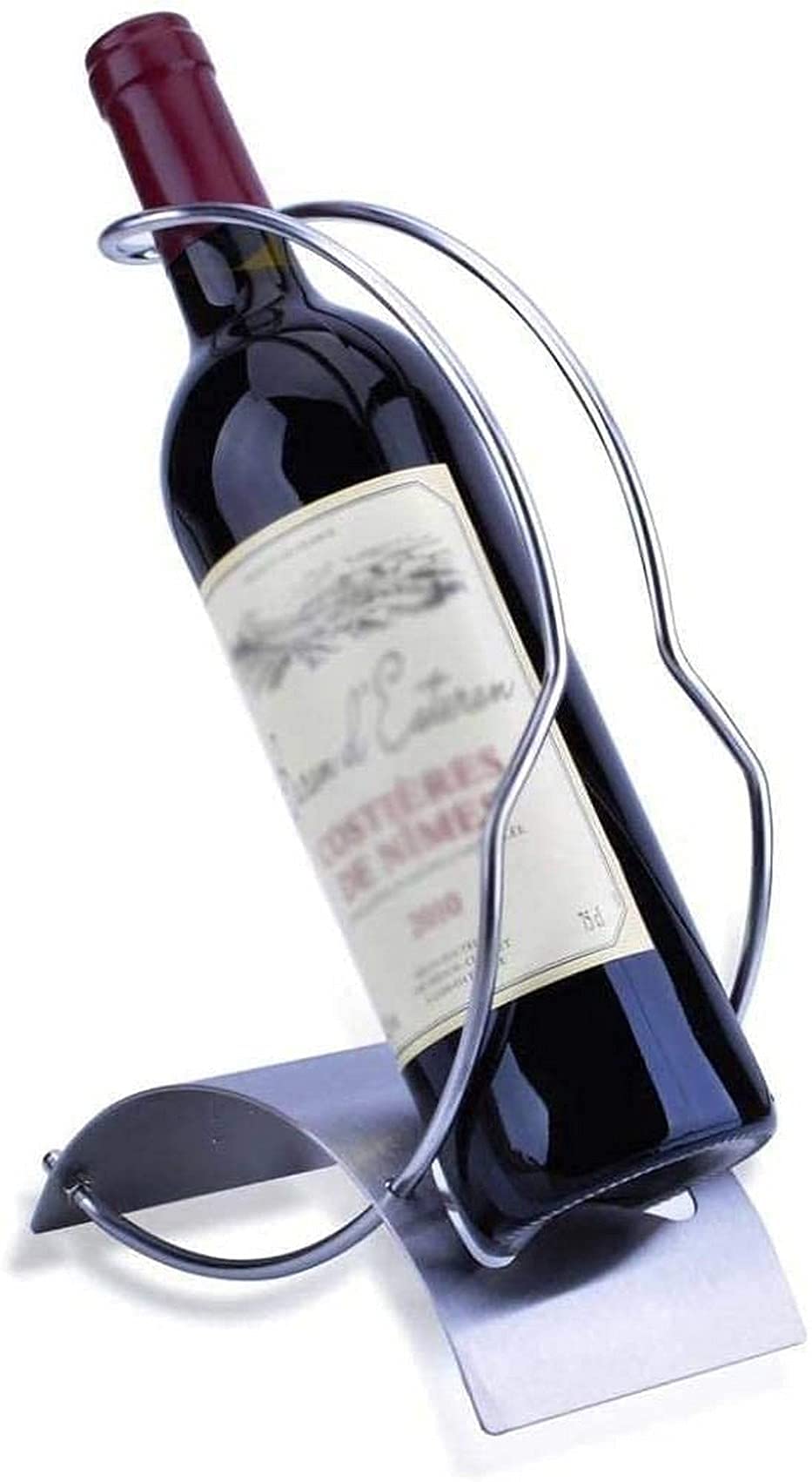 Sturdy Metal Wine Rack Holder - 16.5x10x25cm Wall Mounted Wine Shelf for Home Bar, Kitchen & Dining Room Decor | Rustic Wine Bottle Storage Organizer