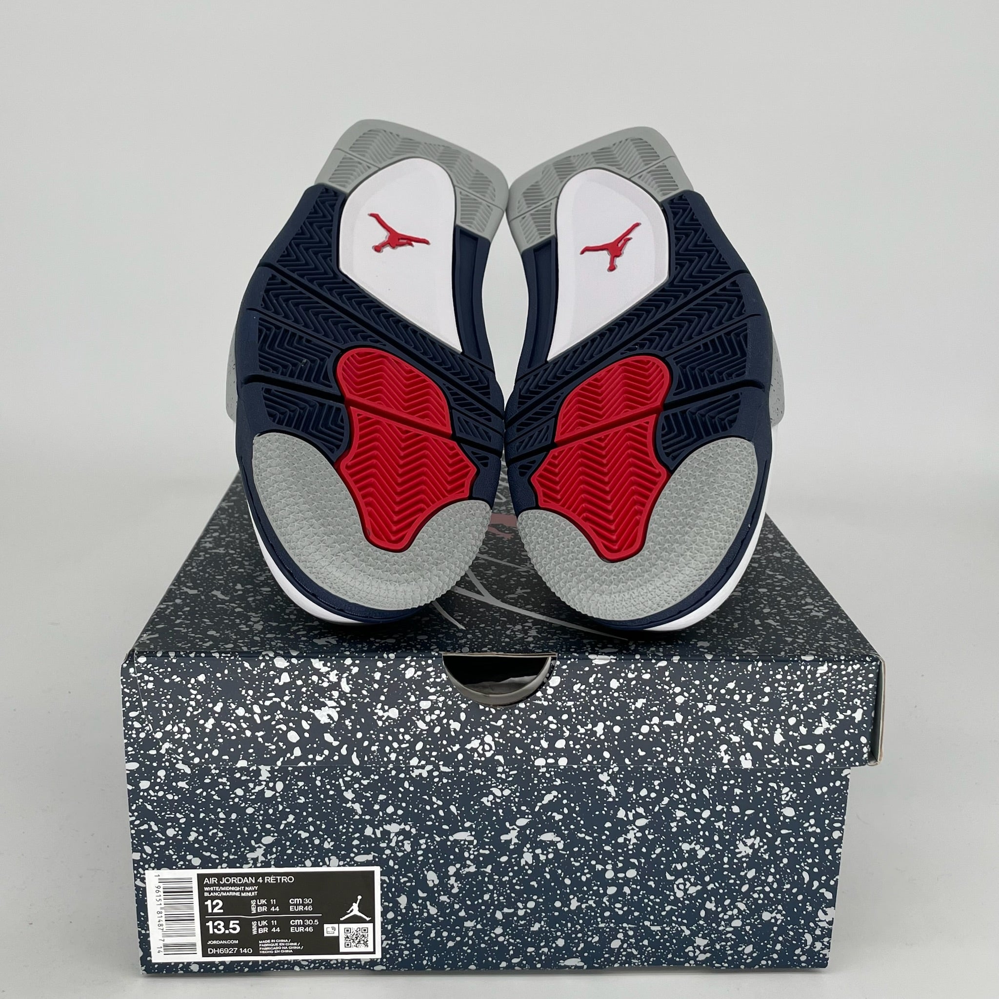 Original Air Jordan 4 Retro 'Midnight Navy' Men's Basketball Shoes - Size 12 (DH6927-140) | Authentic Sneakers for Streetwear & Basketball Games