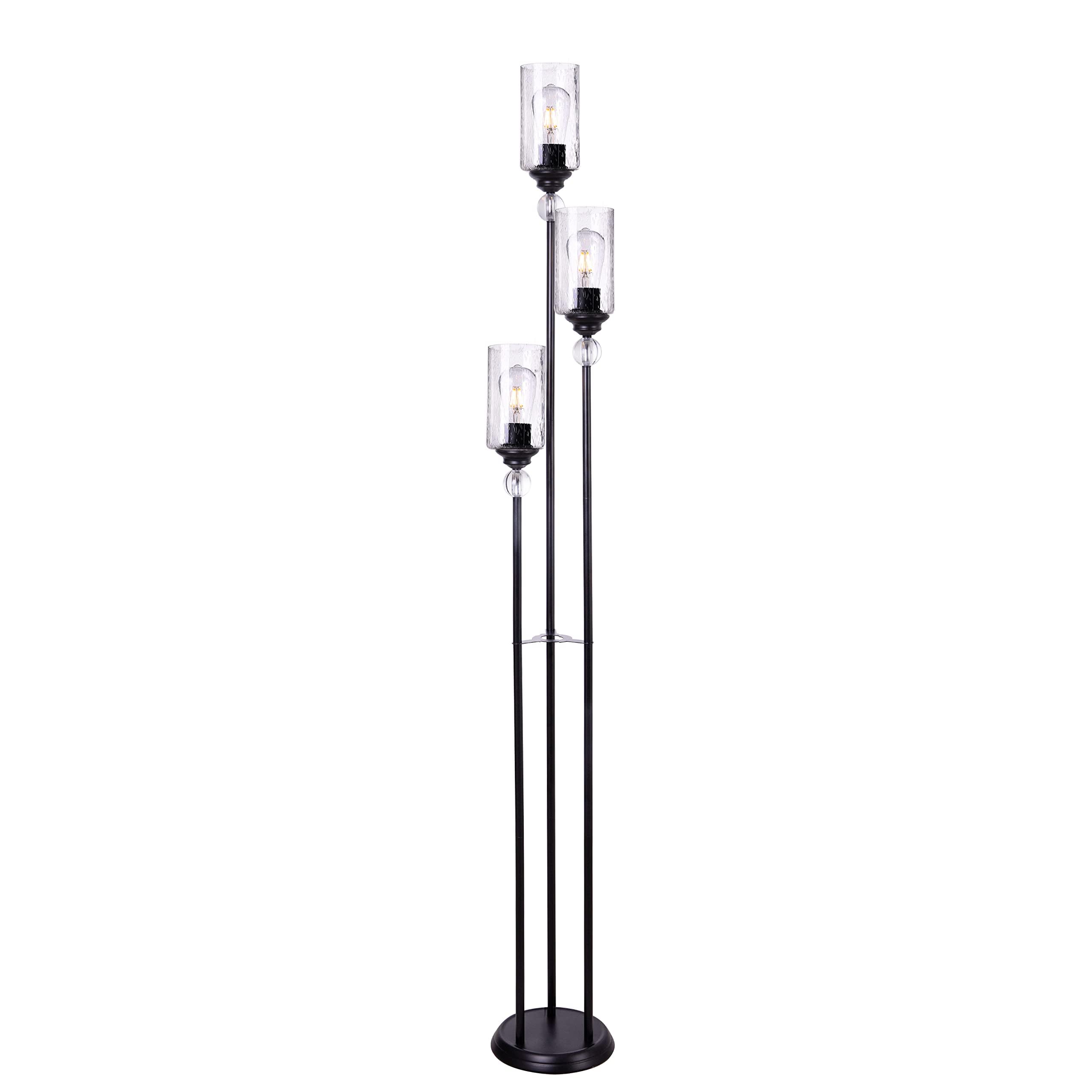TOCHIC 3-Light Modern Floor Lamp with Glass Shade - 67