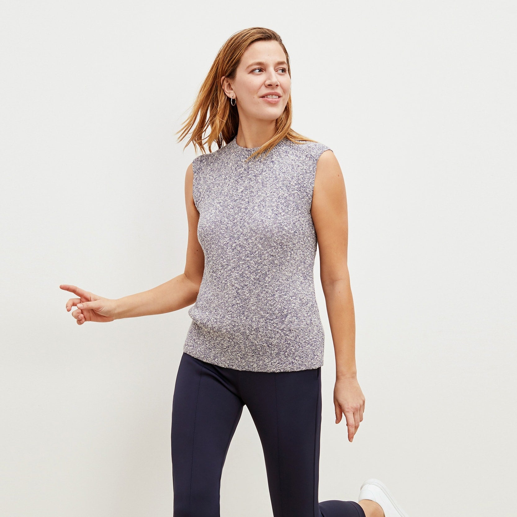 Shaw Pant Scuba Leggings - Galaxy Blue High Waist Yoga Pants for Women | Perfect for Workout, Lounge & Everyday Wear