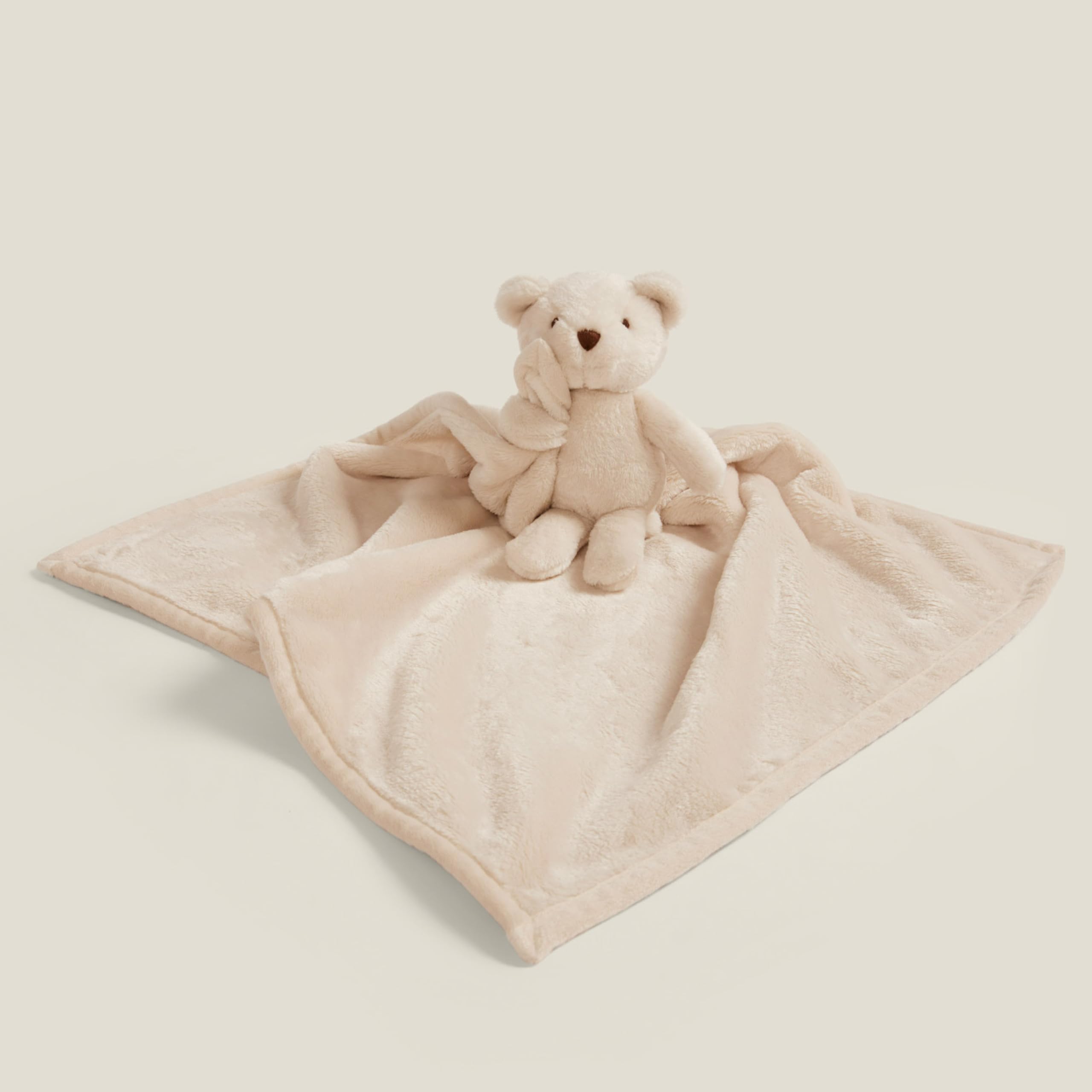 UnHide Lil' Marsh Lovey - Ultra Soft Baby Blanket with Adorable Stuffed Bear - 20' x 20' Plush Security Blanket for Infants & Toddlers - Perfect for Nursery, Stroller, Travel and Cuddling