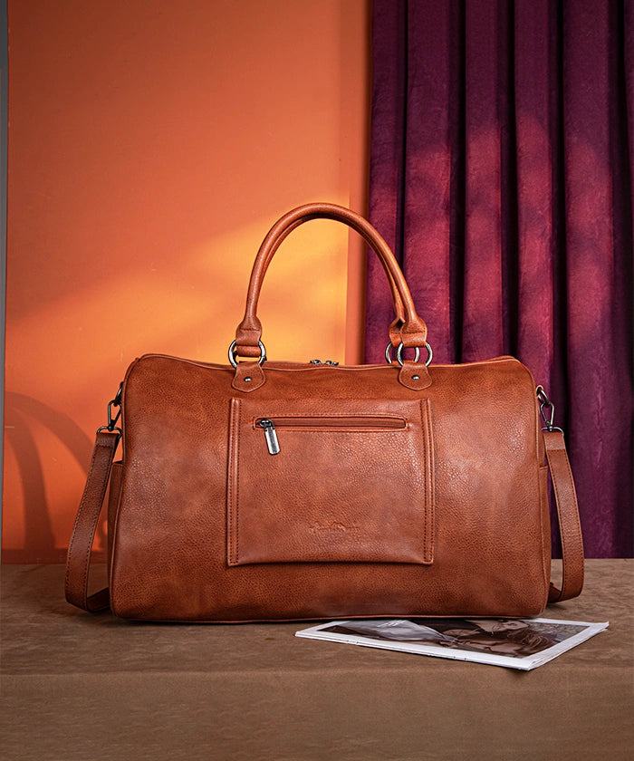 Montana West Floral Tooled Cow Print Duffle Bag - Stylish Travel & Gym Bag for Women, Perfect for Weekend Getaways & Workouts