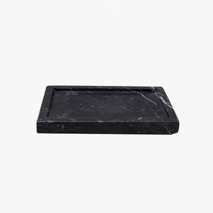 Belle de Provence Marble Soap Dish - Elegant Bathroom Organizer for Sink Countertop, Perfect for Luxury Soap Storage in Modern Home Decor