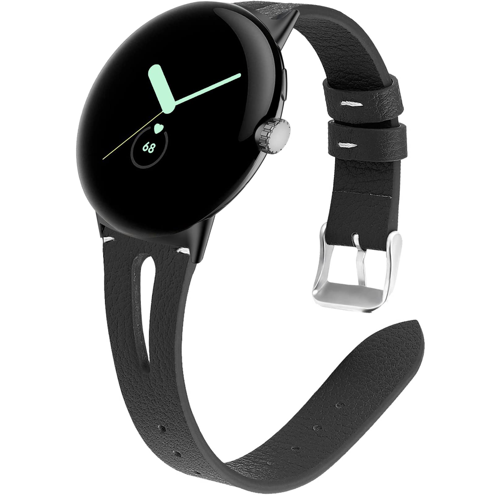 Premium Genuine Leather Google Pixel Watch Band for Women - Slim, No Gaps Replacement Strap Compatible with Pixel Watch | Elegant & Comfortable Accessory for Work, Gym & Everyday Wear