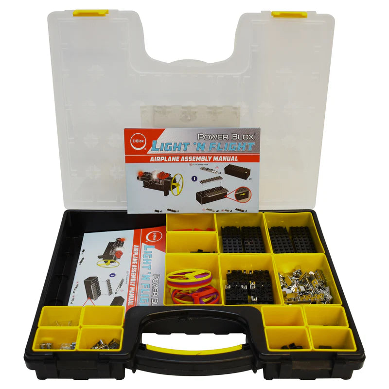 Power Blox™ Light 'N Flight 5-in-1 STEM Classroom Activity Set for Kids - Science Learning Toys for Physics Experiments & Hands-On Education - Perfect for School Labs & Homeschooling Science Projects