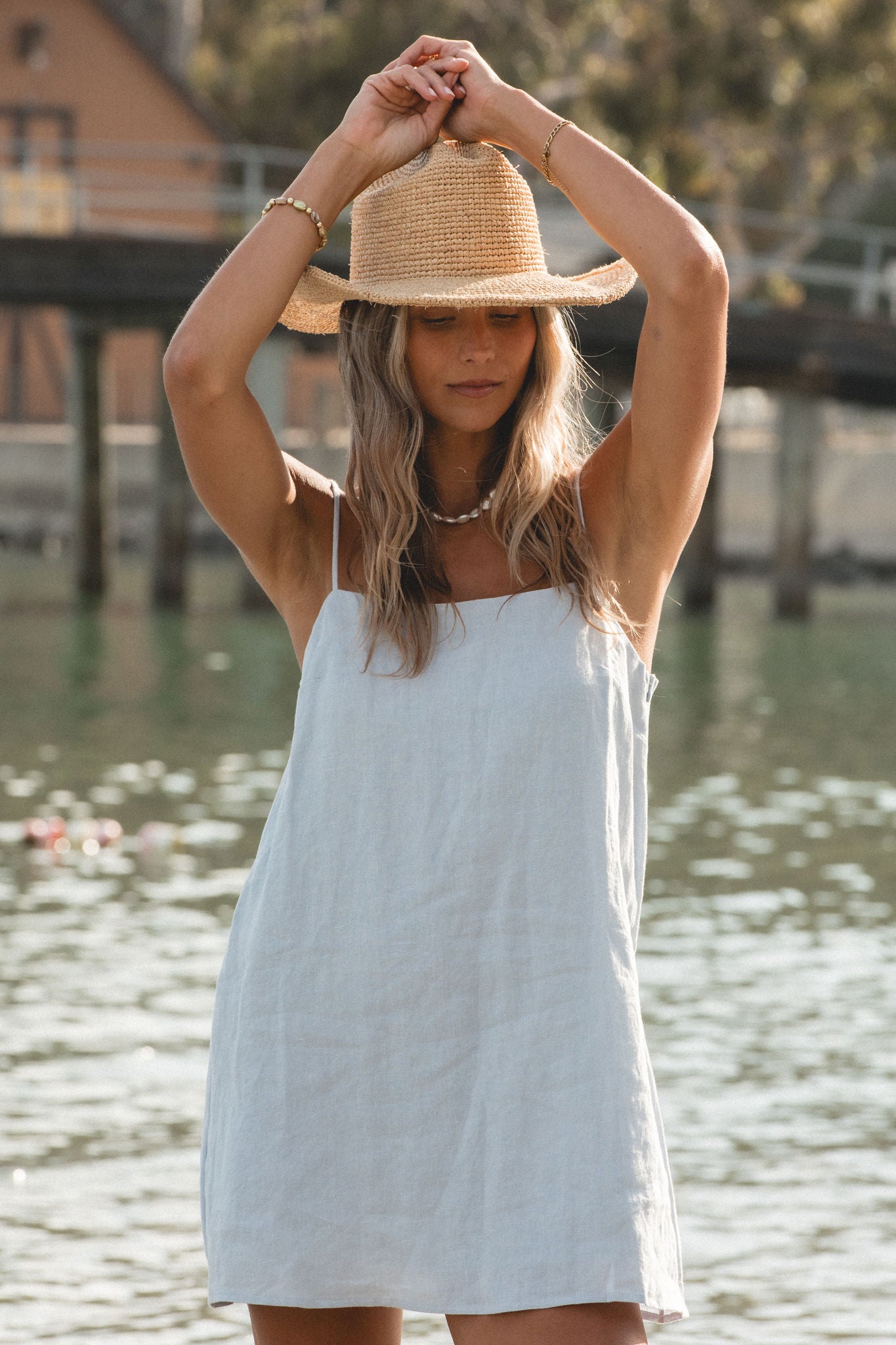 Sicily Linen Mini Dress for Women - Breathable Summer Sundress with Pockets | Perfect for Beach Vacation, Date Night & Casual Outings