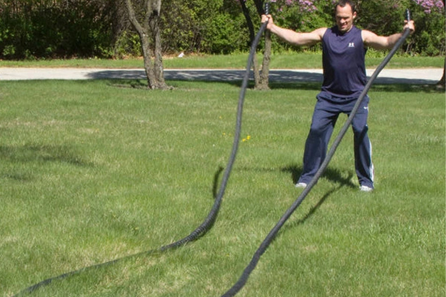 Warrior Battle Ropes - Heavy Duty Fitness Ropes for Cross Training, Strength & Endurance Workouts - Perfect for Home Gym, Outdoor Exercise & Functional Training