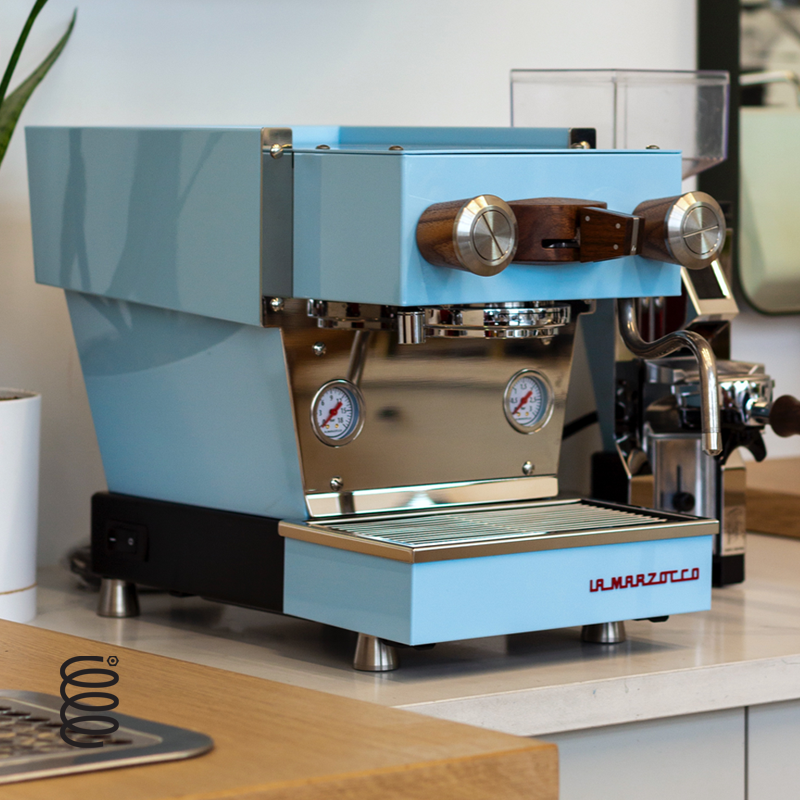 La Marzocco Linea Micra Smart Espresso Machine with App Connectivity - Blue Walnut Stainless Steel (In Stock) | Perfect for Home Baristas & Coffee Shops