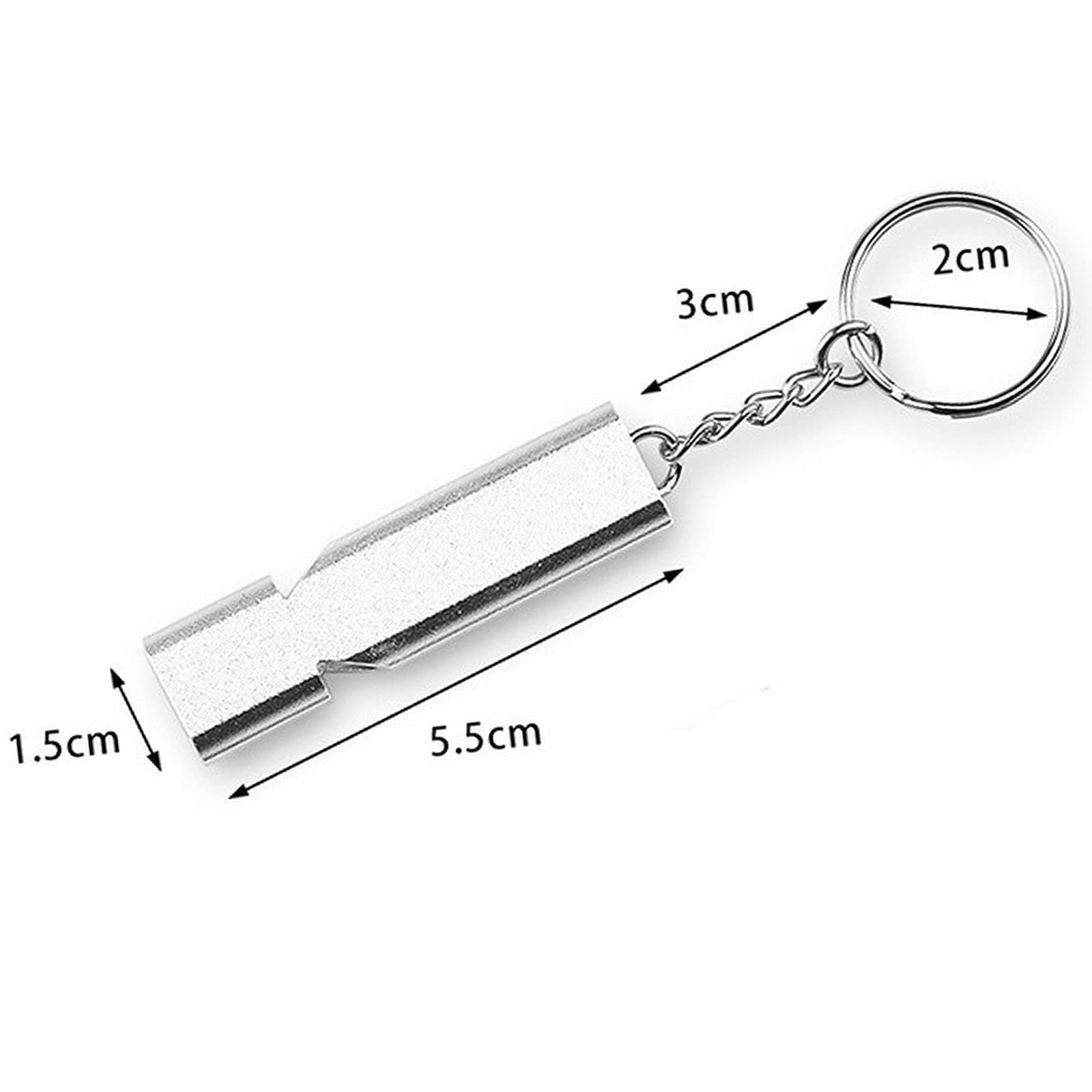 6pcs Survival Whistles with Carabiners for Camping, Hiking & Rescue