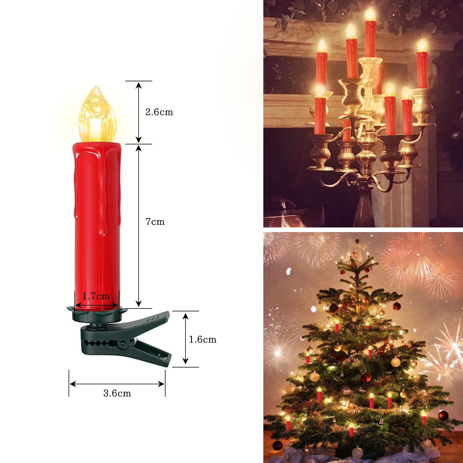 30-Pack LED Flameless Taper Candles for Christmas Tree - Battery Operated with Remote, Timer & Dimmer - Warm White Window Lights - Perfect for Holiday Decor, Home Lighting & Festive Ambiance