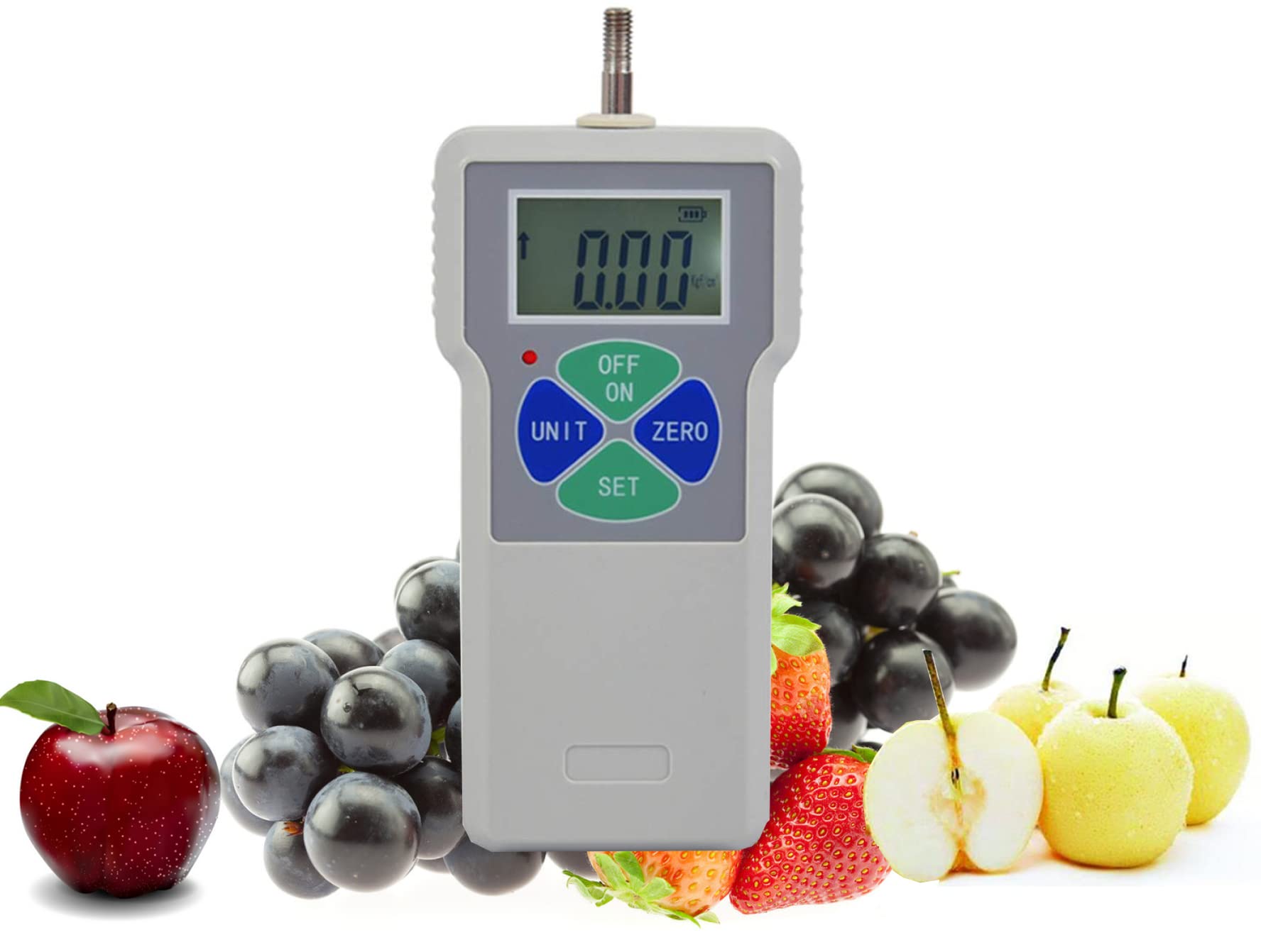 AGY-30 Digital Fruit Hardness Tester - Portable Sclerometer for Apples, Pears, Strawberries & Grapes | 0.4~30kgf/cm2 Measurement Range | 7.9mm Needle | Perfect for Farm, Orchard & Quality Control Testing