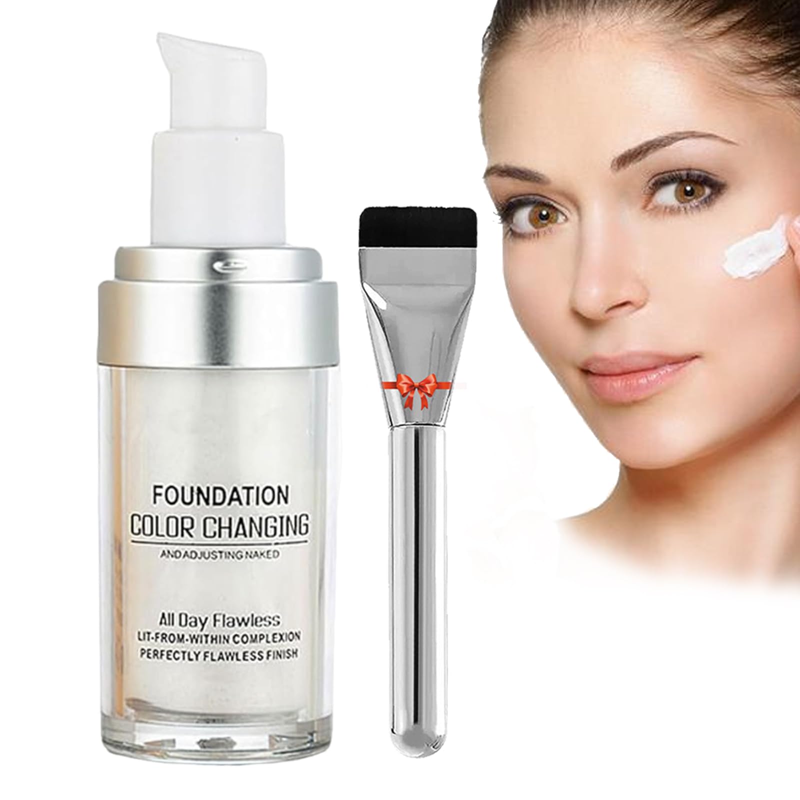 Best Color Changing Liquid Foundation for Mature Skin - Adjusts to Perfect Shade, Hydrating & Anti-Aging Formula (1 Piece) - Ideal for Daily Makeup & Special Occasions