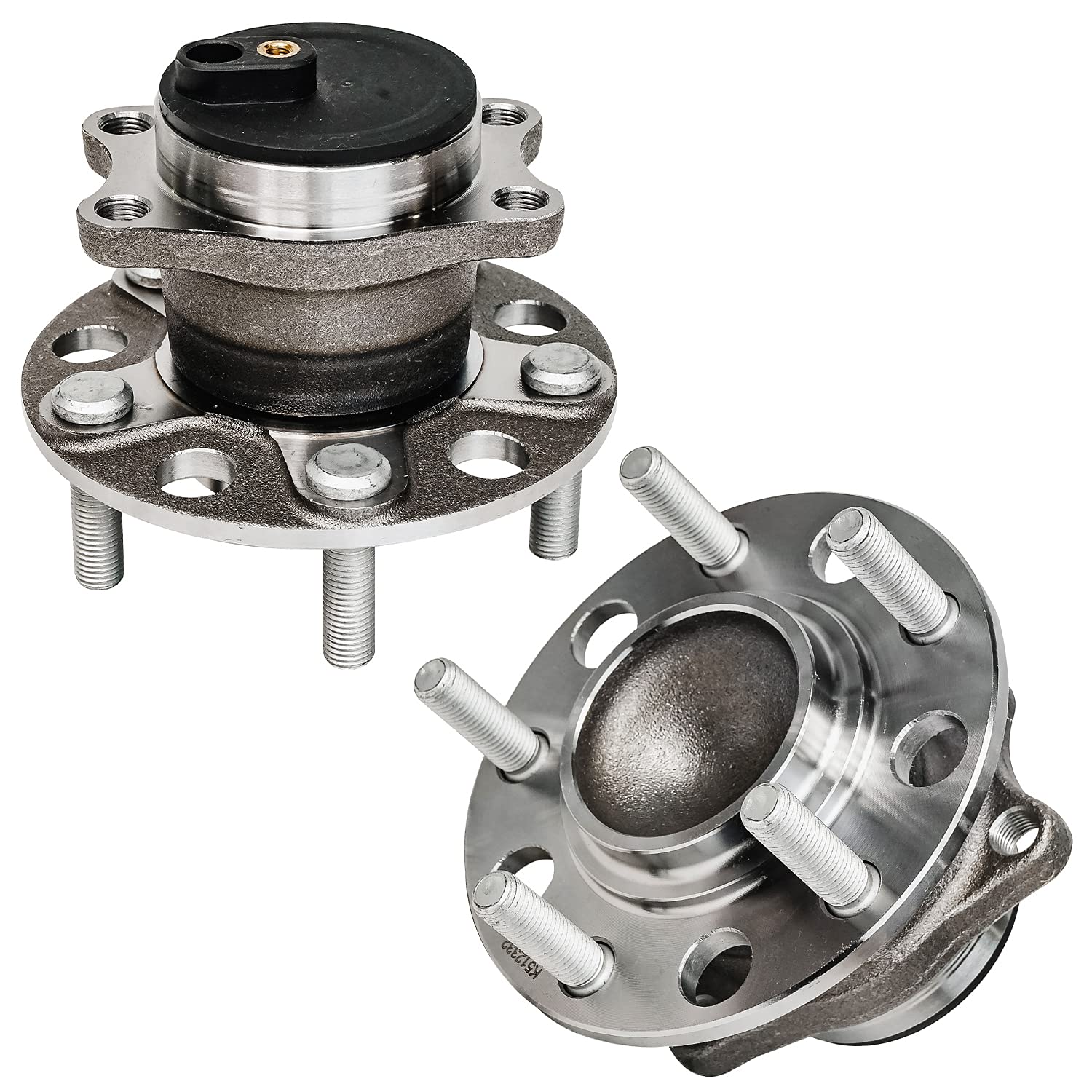 Detroit Axle - Front Wheel Drive Rear Wheel Bearing Hubs for Chrysler 200 Dodge Caliber Avenger Jeep Patriot Compass Sebring with ABS | 2 Wheel Bearing and Hub Assembly Replacement | Perfect for DIY Repairs & Professional Auto Maintenance
