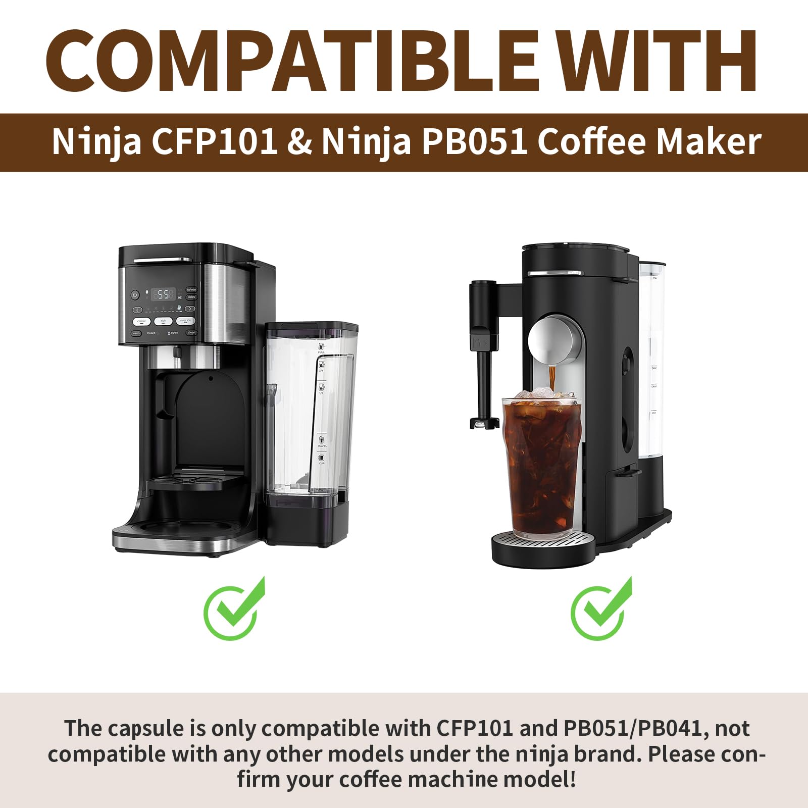 2 Pack Reusable K-Cups for Ninja Dual Brew Coffee Maker - Stainless Steel Refillable Coffee Pods Compatible with Ninja CFP101 & PB051 | Eco-Friendly Coffee Accessories for Home & Office Brewing