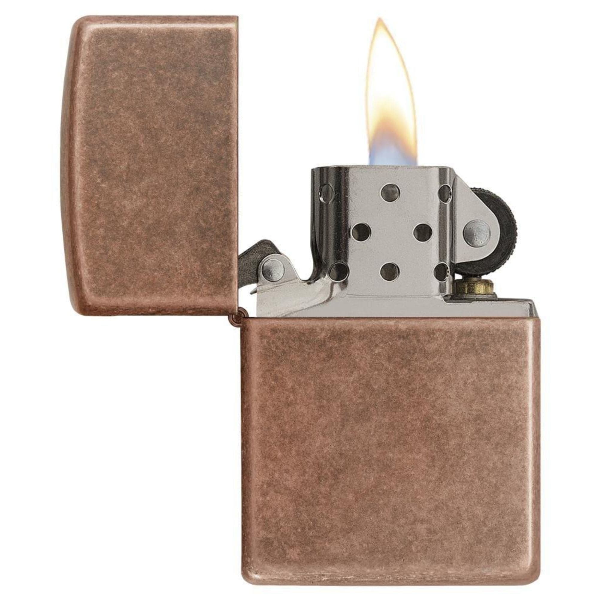 Vintage Antique Copper Zippo Lighter #301FB - Collectible Windproof Lighter for Outdoor Camping, Hiking & Everyday Carry (EDC)