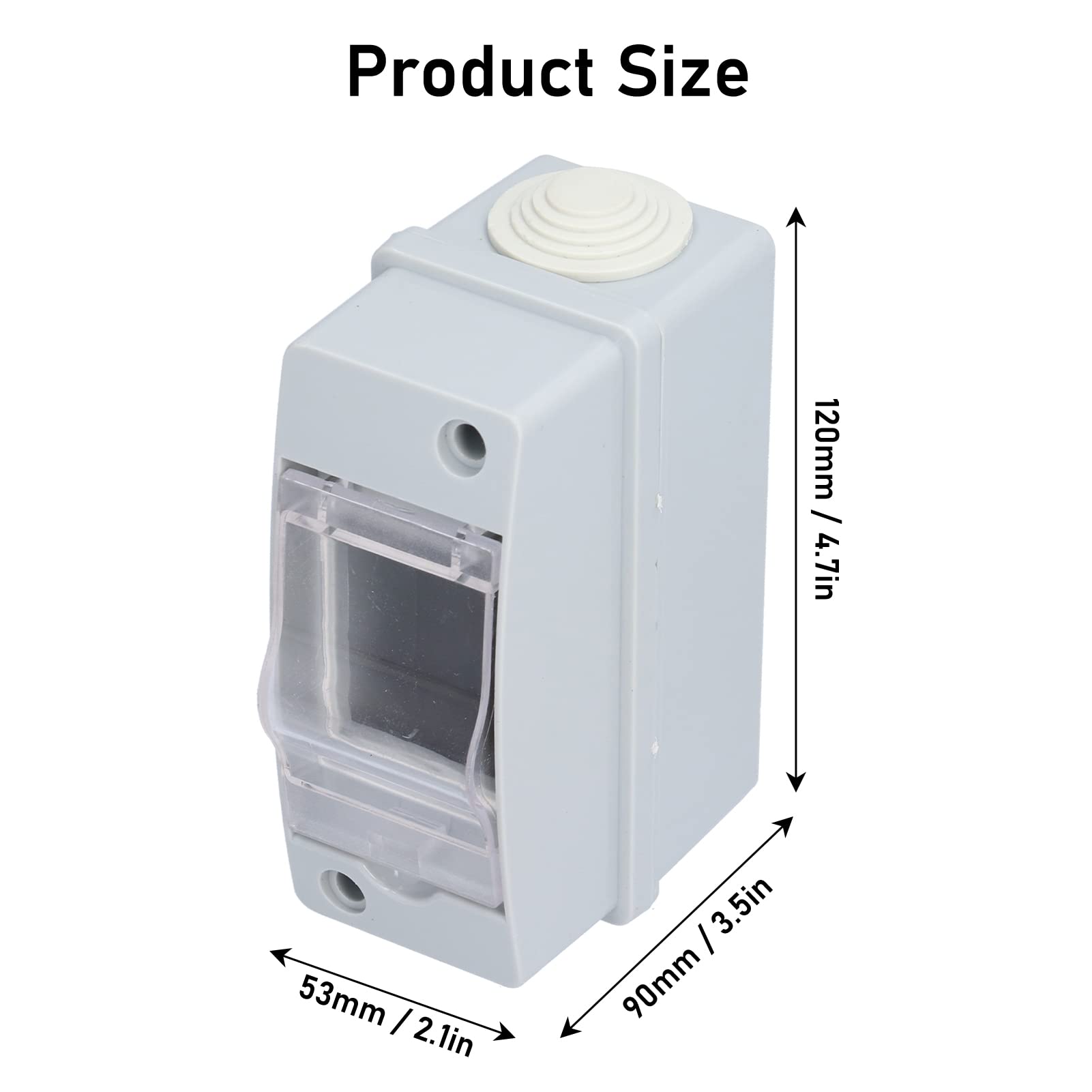 Waterproof Outdoor Electrical Distribution Box - Transparent Rubber Circuit Breaker Cover for Safe Power Distribution | Ideal for Home, Garage & Industrial Use