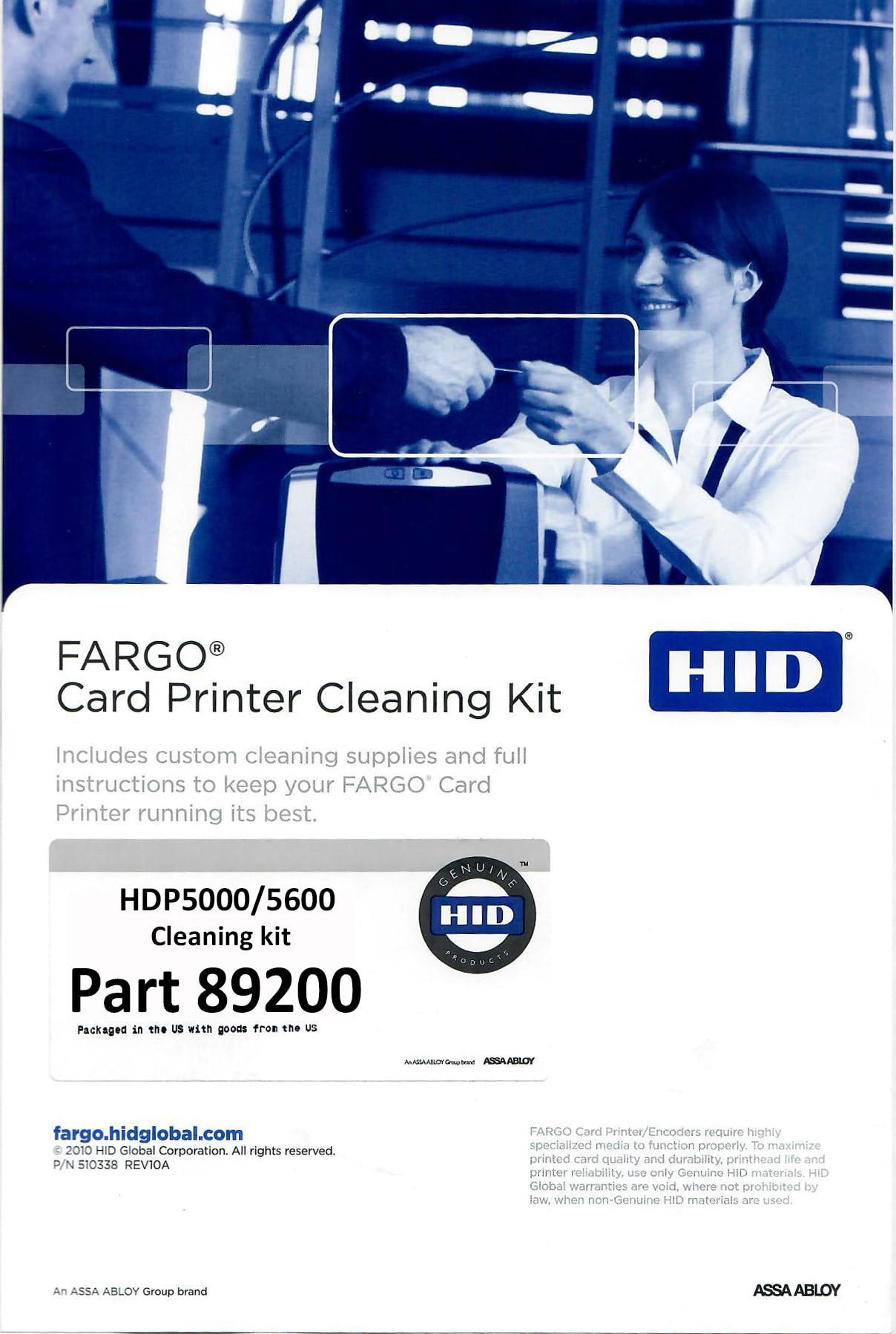 Fargo HDP5000 & HDP5600 Cleaning Kit 89200 - Printer Maintenance Supplies for Card Printers & ID Badge Machines