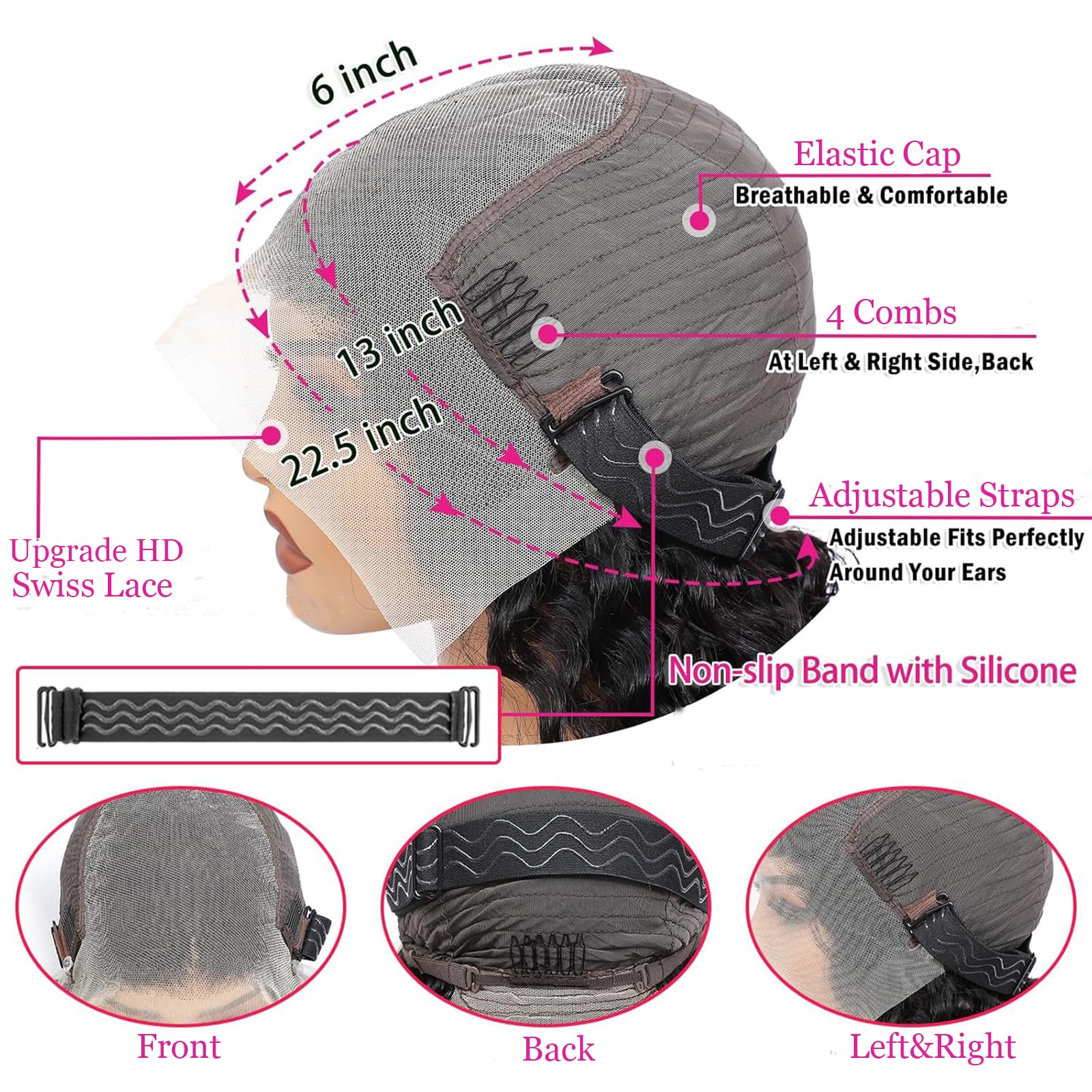 30 Inch Deep Wave Lace Front Wigs Human Hair 13x6 HD Transparent - 200% Density Pre-Plucked Deep Curly Human Hair Wigs with Baby Hair for Women | Perfect for Daily Wear, Cosplay, and Special Occasions